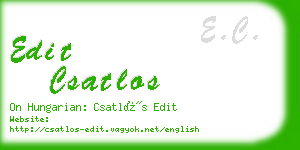 edit csatlos business card